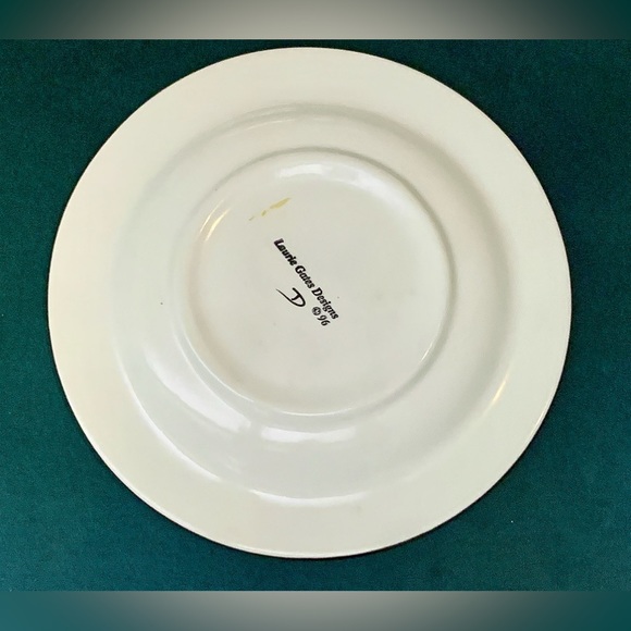 1996 Vintage Laurie Gates Safari Animal Print Giraffe Salad Plate - Picture 12 of 13